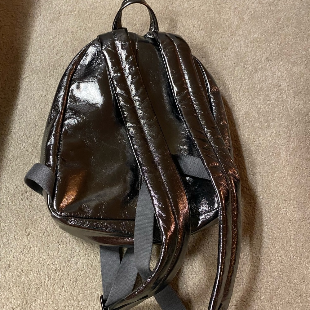 Coach Silver Leather Small Backpack - image 3
